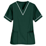 Dark-Green-White-Piping-Medical-Scrubs